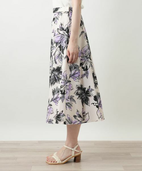 Leilian / レリアン ミニ・ひざ丈スカート | 花柄フレアスカート | 詳細5