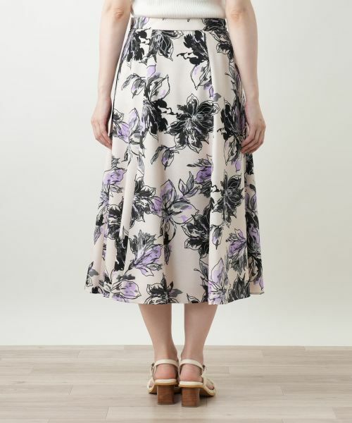 Leilian / レリアン ミニ・ひざ丈スカート | 花柄フレアスカート | 詳細6
