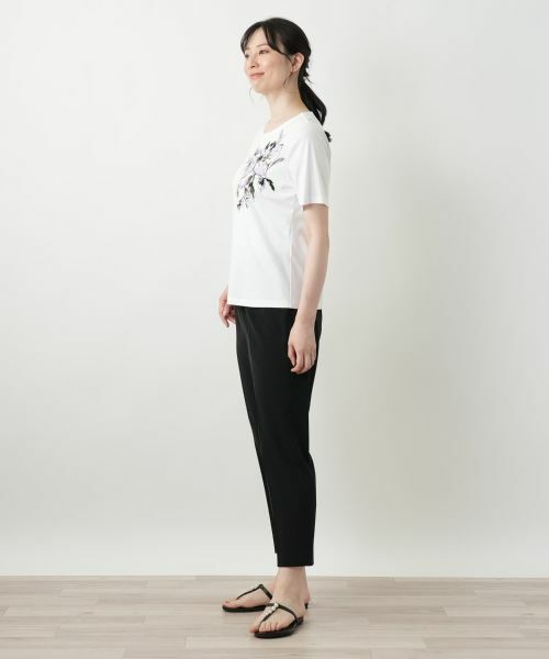 Leilian / レリアン Tシャツ | 花柄クルーネックカットソー | 詳細2