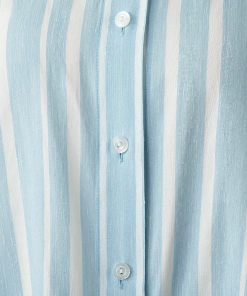 Leilian / レリアン シャツ・ブラウス | ストライプ七分袖ブラウス | 詳細11