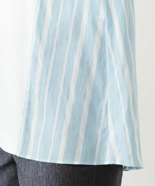 Leilian / レリアン カットソー | ストライプ切替カットソー | 詳細10