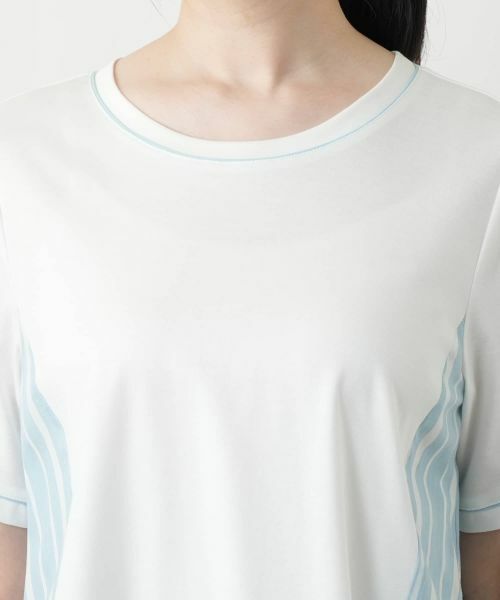 Leilian / レリアン カットソー | ストライプ切替カットソー | 詳細7