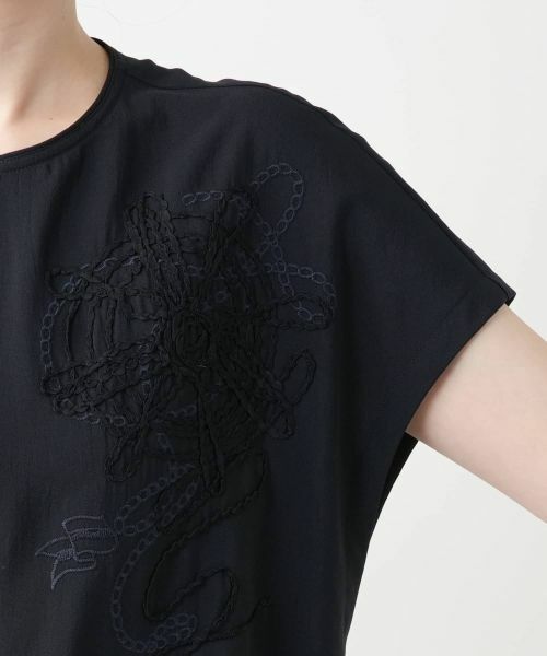 Leilian / レリアン テーラードジャケット | 刺繍ジップベスト【Leilian WHITE LABEL】 | 詳細12