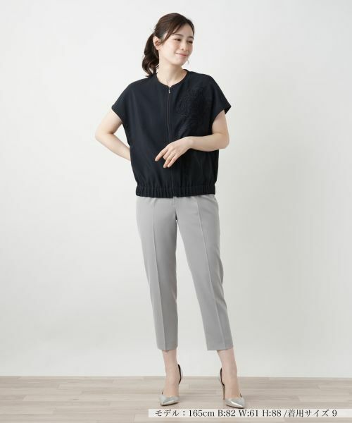 Leilian / レリアン テーラードジャケット | 刺繍ジップベスト【Leilian WHITE LABEL】 | 詳細4