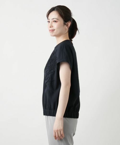 Leilian / レリアン テーラードジャケット | 刺繍ジップベスト【Leilian WHITE LABEL】 | 詳細8