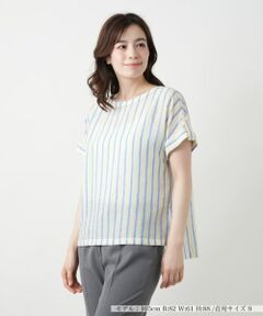 Leilian / レリアン シャツ・ブラウス | マルチストライプブラウス【Leilian WHITE LABEL】