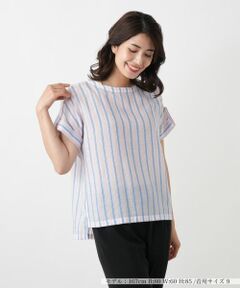 Leilian / レリアン シャツ・ブラウス | マルチストライプブラウス【Leilian WHITE LABEL】