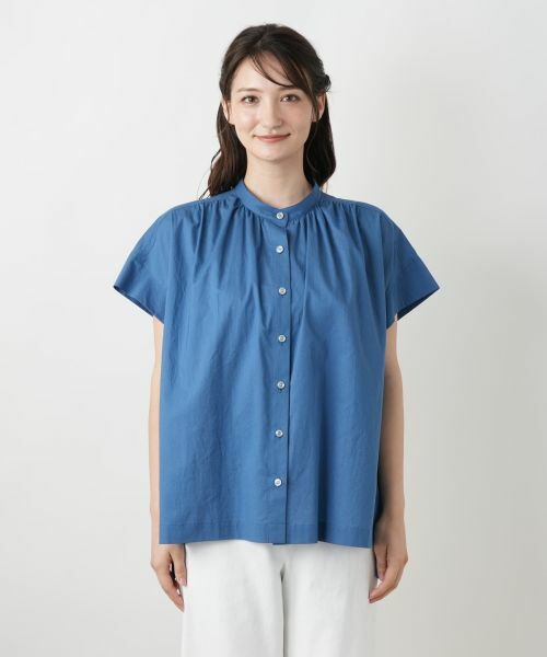 Leilian / レリアン シャツ・ブラウス | スタンドカラーギャザーブラウスLeilian WHITE LABEL】 | 詳細10