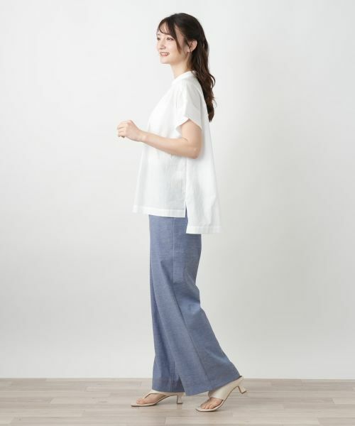 Leilian / レリアン シャツ・ブラウス | スタンドカラーギャザーブラウスLeilian WHITE LABEL】 | 詳細2