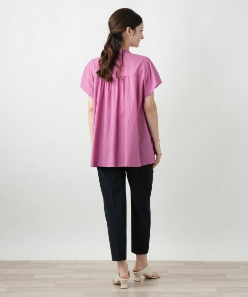 Leilian / レリアン シャツ・ブラウス | スタンドカラーギャザーブラウスLeilian WHITE LABEL】 | 詳細6