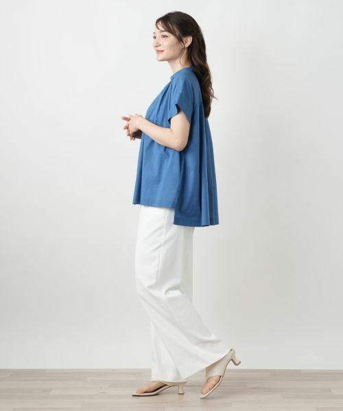 Leilian / レリアン シャツ・ブラウス | スタンドカラーギャザーブラウスLeilian WHITE LABEL】 | 詳細8