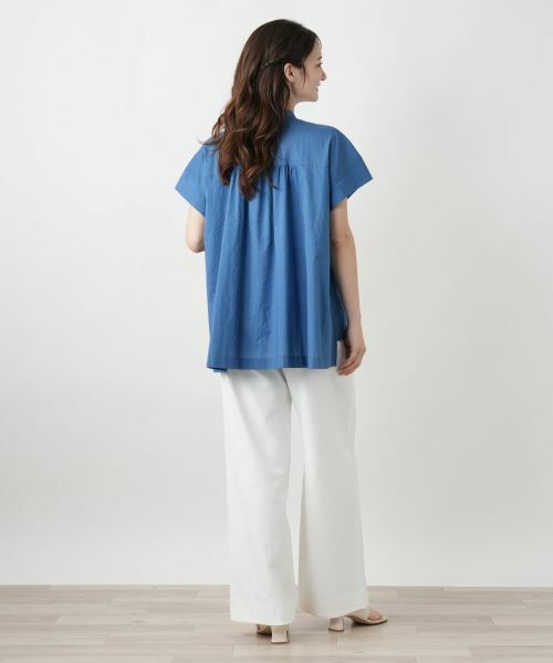 Leilian / レリアン シャツ・ブラウス | スタンドカラーギャザーブラウスLeilian WHITE LABEL】 | 詳細9