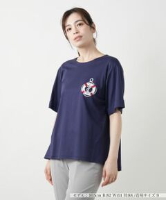 Leilian / レリアン カットソー | 刺繍クルーネックカットソー【Leilian WHITE LABEL】