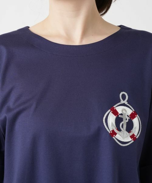 Leilian / レリアン カットソー | 刺繍クルーネックカットソー【Leilian WHITE LABEL】 | 詳細10