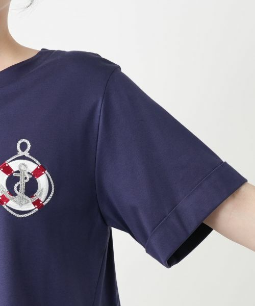 Leilian / レリアン カットソー | 刺繍クルーネックカットソー【Leilian WHITE LABEL】 | 詳細12