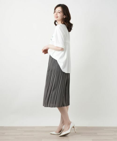 Leilian / レリアン カットソー | 刺繍クルーネックカットソー【Leilian WHITE LABEL】 | 詳細2