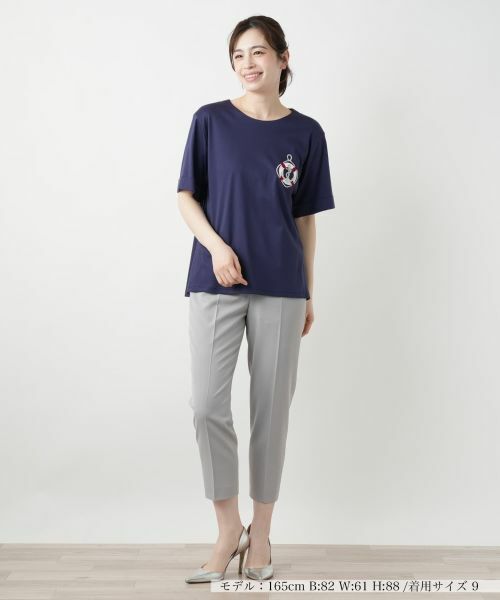 Leilian / レリアン カットソー | 刺繍クルーネックカットソー【Leilian WHITE LABEL】 | 詳細4