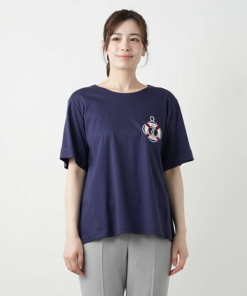 Leilian / レリアン カットソー | 刺繍クルーネックカットソー【Leilian WHITE LABEL】 | 詳細7