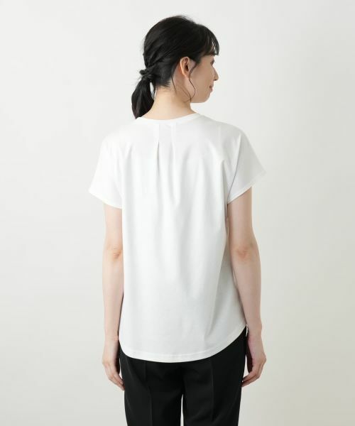 Leilian / レリアン Tシャツ | 刺繍フレンチスリーブカットソー【Leilian WHITE LABEL】 | 詳細10
