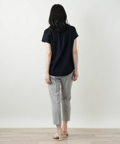 Leilian / レリアン Tシャツ | 刺繍フレンチスリーブカットソー【Leilian WHITE LABEL】 | 詳細3