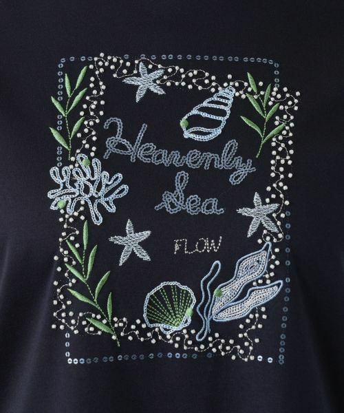 Leilian / レリアン Tシャツ | 刺繍フレンチスリーブカットソー【Leilian WHITE LABEL】 | 詳細4