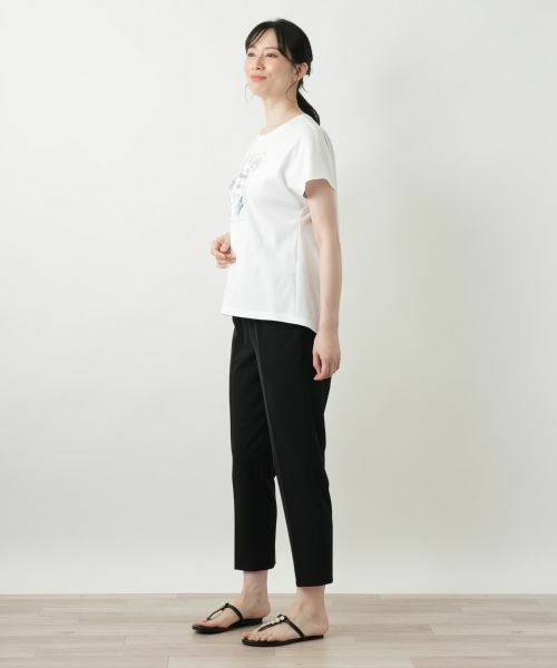 Leilian / レリアン Tシャツ | 刺繍フレンチスリーブカットソー【Leilian WHITE LABEL】 | 詳細6