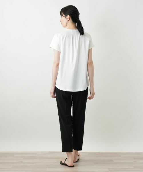 Leilian / レリアン Tシャツ | 刺繍フレンチスリーブカットソー【Leilian WHITE LABEL】 | 詳細7