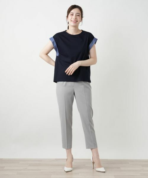 Leilian / レリアン カットソー | ストライプ切替カットソー【Leilian WHITE LABEL】 | 詳細1