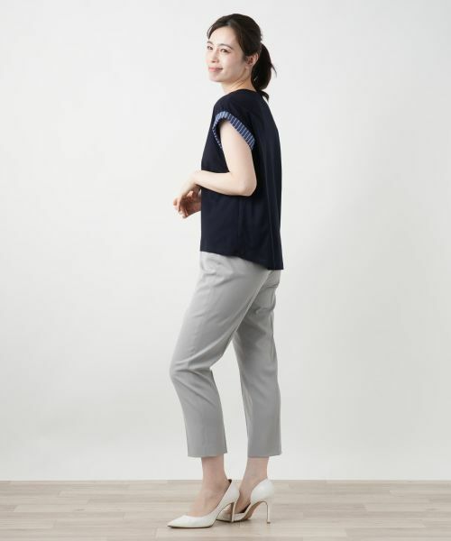 Leilian / レリアン カットソー | ストライプ切替カットソー【Leilian WHITE LABEL】 | 詳細2