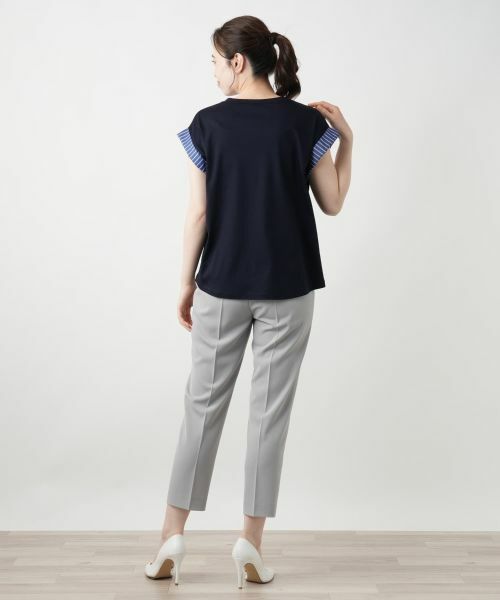 Leilian / レリアン カットソー | ストライプ切替カットソー【Leilian WHITE LABEL】 | 詳細3