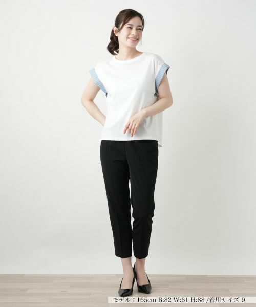 Leilian / レリアン カットソー | ストライプ切替カットソー【Leilian WHITE LABEL】 | 詳細4