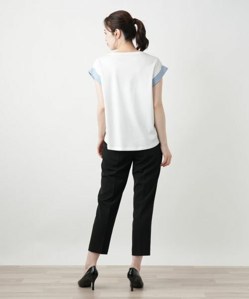 Leilian / レリアン カットソー | ストライプ切替カットソー【Leilian WHITE LABEL】 | 詳細6