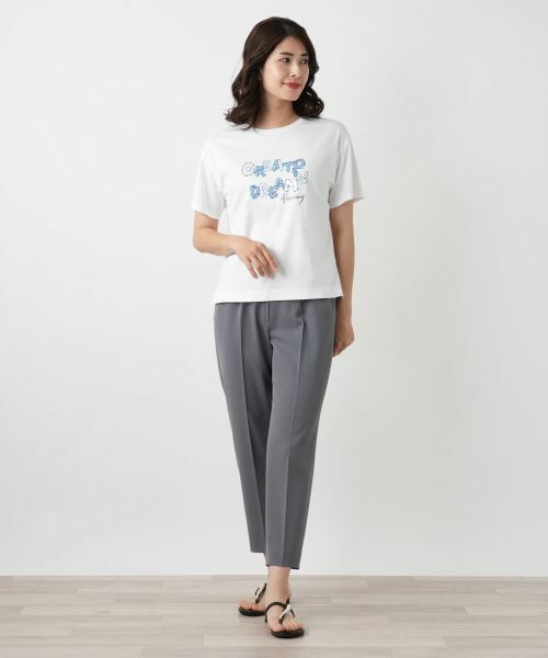 Leilian / レリアン Tシャツ | 刺繍ロゴTシャツ【Leilian WHITE LABEL】 | 詳細1