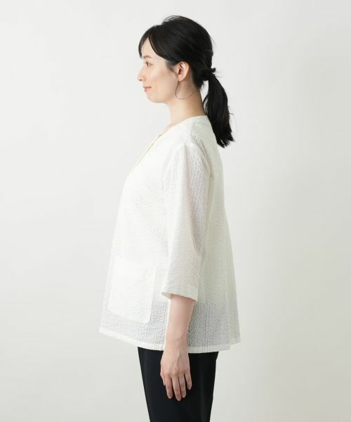 Leilian / レリアン テーラードジャケット | ノーカラージャケット【Leilian WHITE LABEL】 | 詳細8