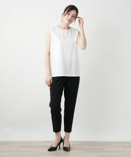 Leilian / レリアン カットソー | 刺繍ノースリーブカットソー【Leilian WHITE LABEL】 | 詳細1