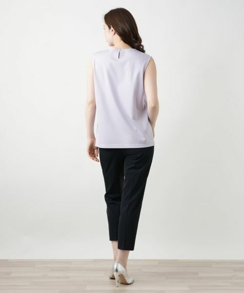 Leilian / レリアン カットソー | 刺繍ノースリーブカットソー【Leilian WHITE LABEL】 | 詳細12
