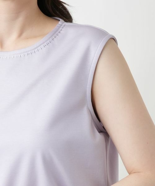 Leilian / レリアン カットソー | 刺繍ノースリーブカットソー【Leilian WHITE LABEL】 | 詳細18