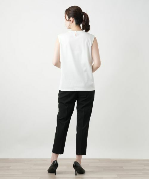 Leilian / レリアン カットソー | 刺繍ノースリーブカットソー【Leilian WHITE LABEL】 | 詳細3