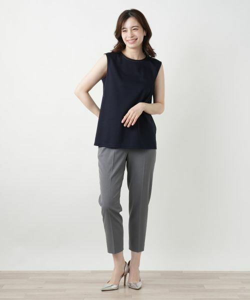 Leilian / レリアン カットソー | 刺繍ノースリーブカットソー【Leilian WHITE LABEL】 | 詳細4