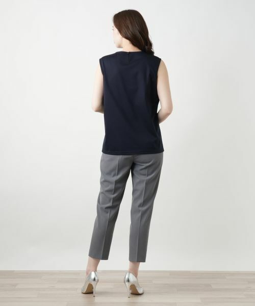 Leilian / レリアン カットソー | 刺繍ノースリーブカットソー【Leilian WHITE LABEL】 | 詳細6