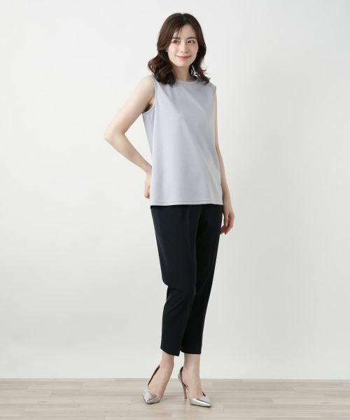 Leilian / レリアン カットソー | 刺繍ノースリーブカットソー【Leilian WHITE LABEL】 | 詳細7