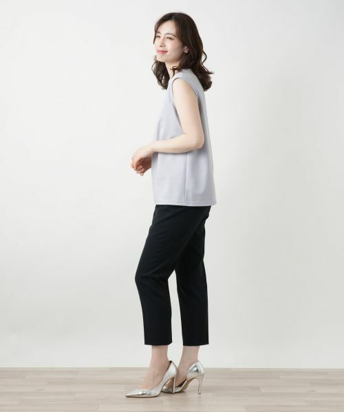 Leilian / レリアン カットソー | 刺繍ノースリーブカットソー【Leilian WHITE LABEL】 | 詳細8