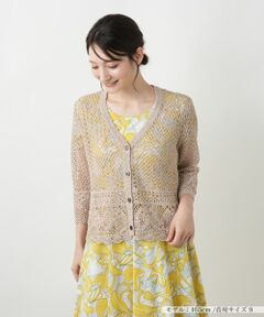 leilian レリアン　花柄カーディガン　シフォン　羽織り レディース カーディガン・ボレロ（条件：Leilian、Leilian PLUS