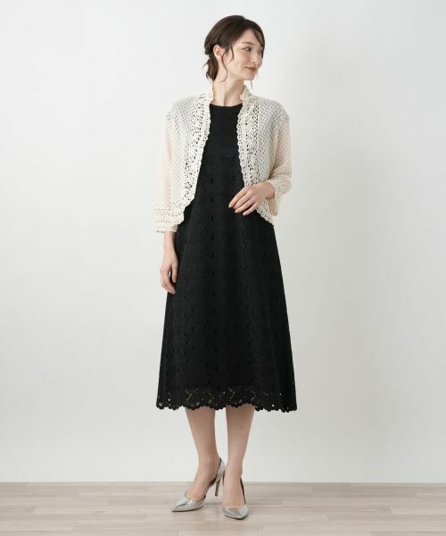 Leilian / レリアン カーディガン・ボレロ | かぎ編みレースカーディガン【Leilian WHITE LABEL】 | 詳細1