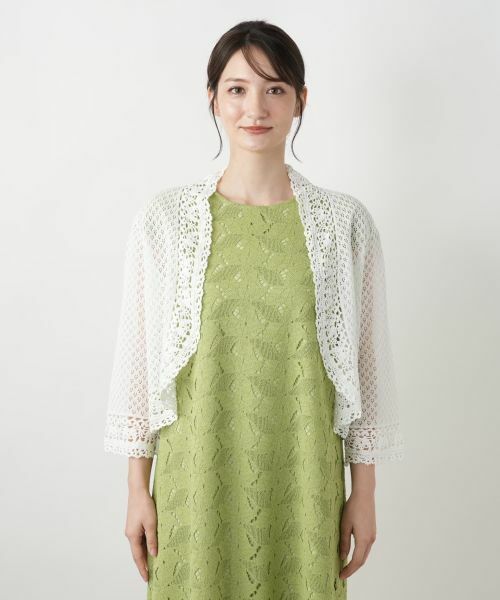Leilian / レリアン カーディガン・ボレロ | かぎ編みレースカーディガン【Leilian WHITE LABEL】 | 詳細10