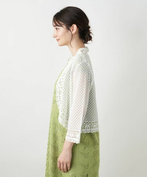 Leilian / レリアン カーディガン・ボレロ | かぎ編みレースカーディガン【Leilian WHITE LABEL】 | 詳細11