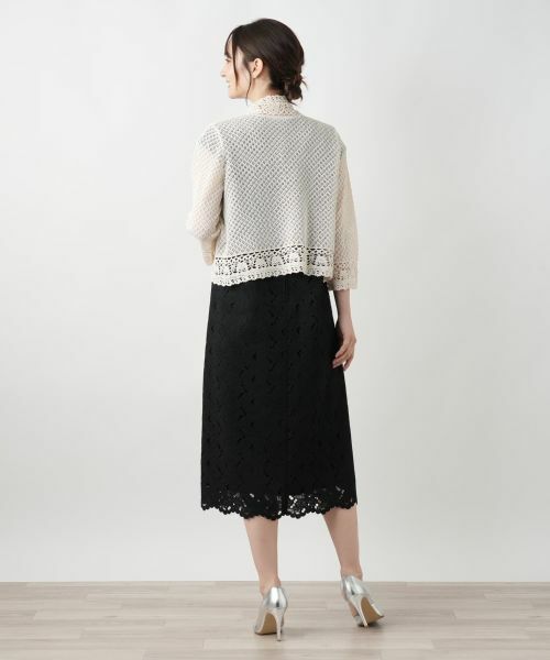 Leilian / レリアン カーディガン・ボレロ | かぎ編みレースカーディガン【Leilian WHITE LABEL】 | 詳細3