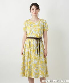 Leilian / レリアン ドレス | フラワープリントフレアワンピース【Leilian WHITE LABEL】