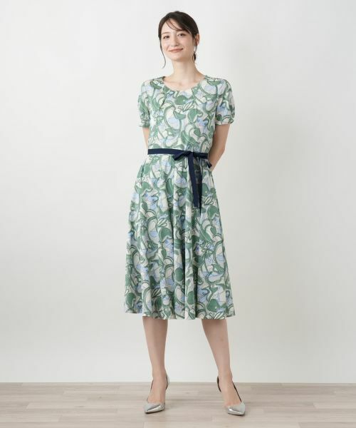 Leilian / レリアン ドレス | フラワープリントフレアワンピース【Leilian WHITE LABEL】 | 詳細1