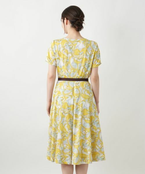 Leilian / レリアン ドレス | フラワープリントフレアワンピース【Leilian WHITE LABEL】 | 詳細10